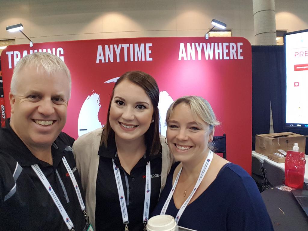 Premergency's tweet image. #PACE2017 @simcoecountyPS Thank you paramedic Kristen for stopping by our booth and providing excellent feedback on our LMS !