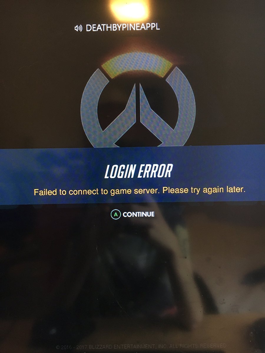 petzo99's tweet photo. @PlayOverwatch I have been trying to get on overwatch for 1 hour and this is the message I keep getting https://t.co/Lu2YT8vpPL