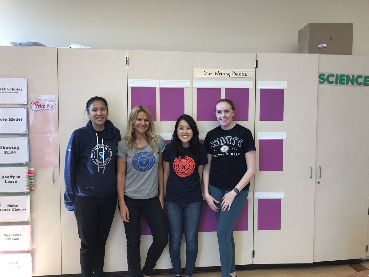 sfedfund's tweet photo. A small, but mighty team of @Atlassian volunteers helped teachers at Carver ES today by setting up their rooms #back2schoolsf @SFUnified https://t.co/t4Dn10k6gU