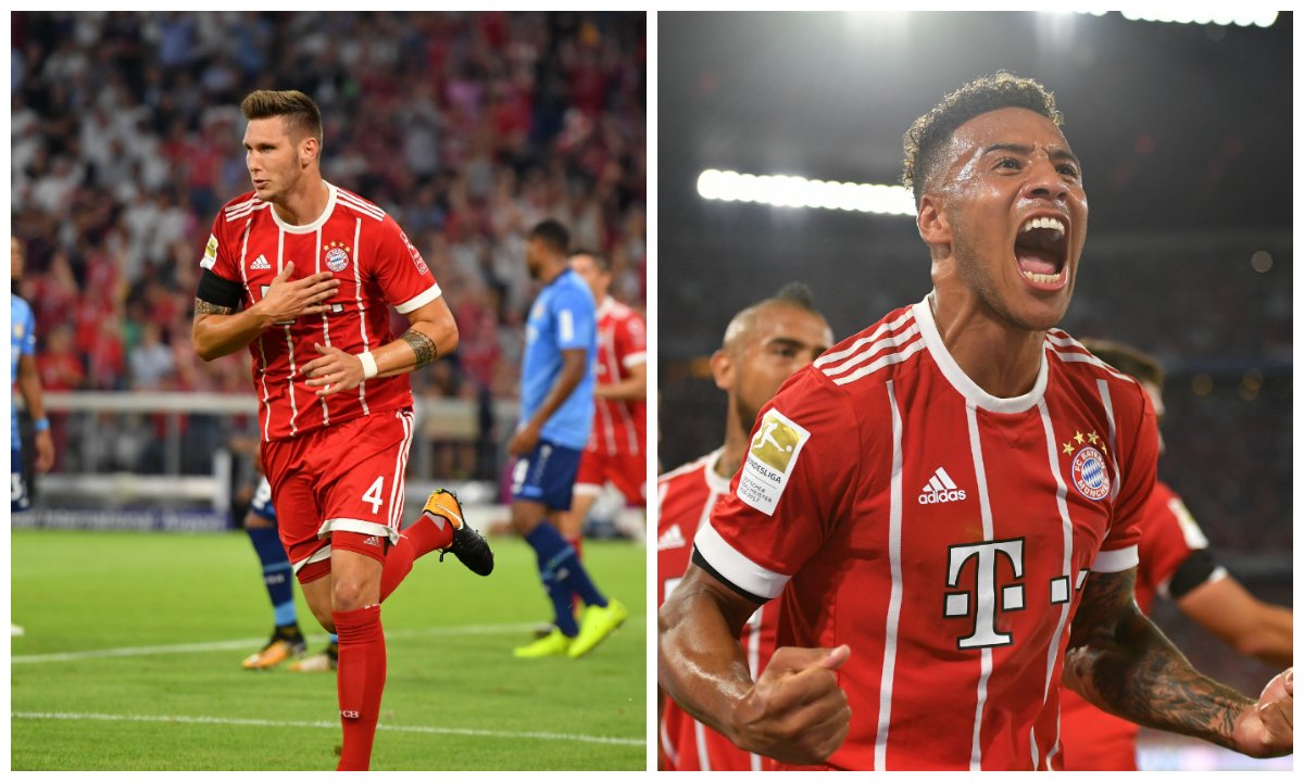 FCBayernEN's tweet photo. Congrats for scoreing on your debuts, #Süle &amp; @CorentinTolisso! 👏 #FCBB04 #MiaSanMia https://t.co/PN7rsjdd8r