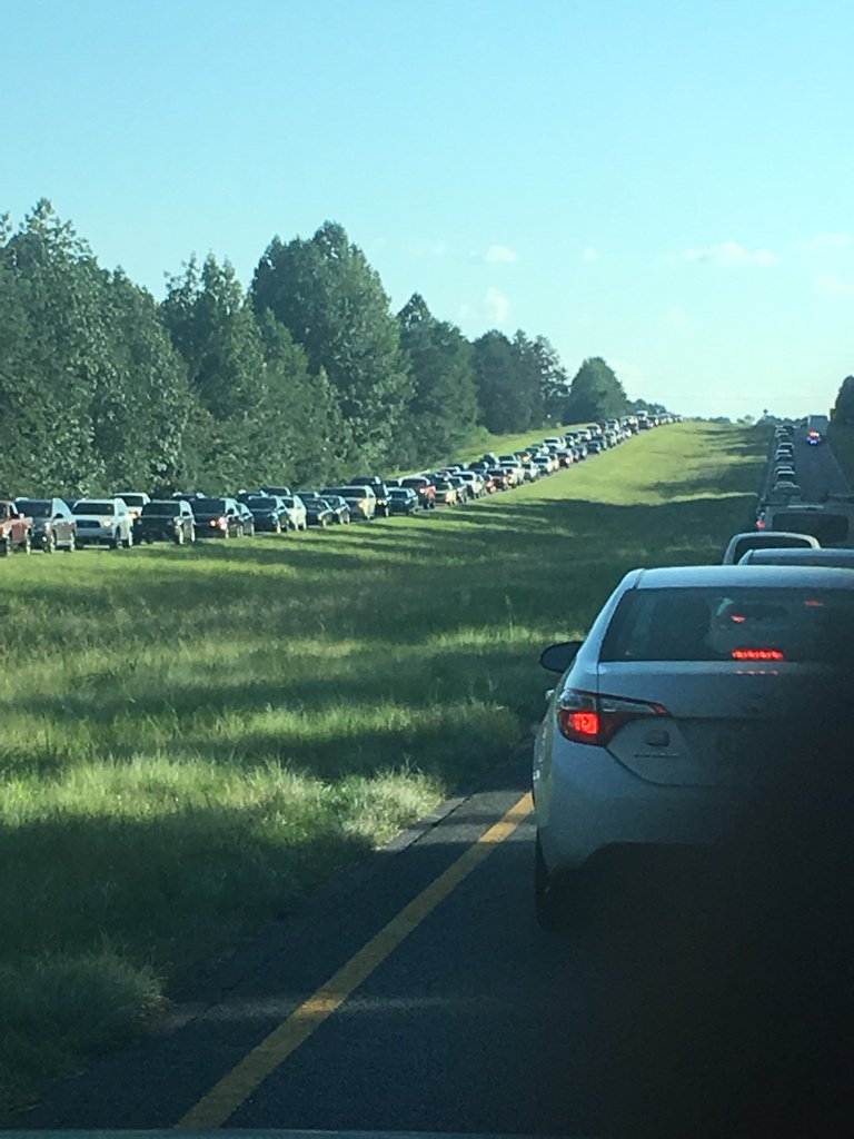 Heading to NE GA for #EclipseOn2 ? Well...here's what you're up against already on GA-23 in Habersham. We told ya! <a href="/wsbtv/">WSB-TV</a>