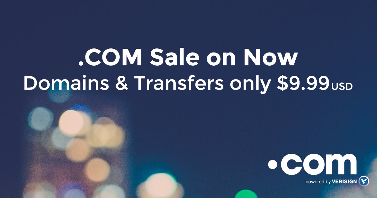 webnames's tweet image. COM #domain sale on until the end of Aug! Consolidate your domain portfolio at webnames.ca | #dotCOM #COMdomain