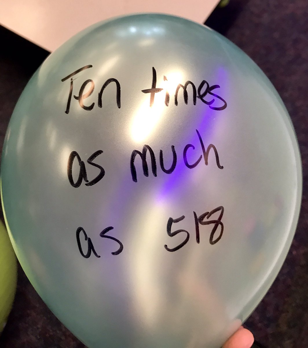 EckerDustin's tweet photo. @eureka_math Wrote out review problems on a bunch of balloons. Assessment review is always more fun when you can pop a 🎈 ! 😂 https://t.co/o0VoVuopTf