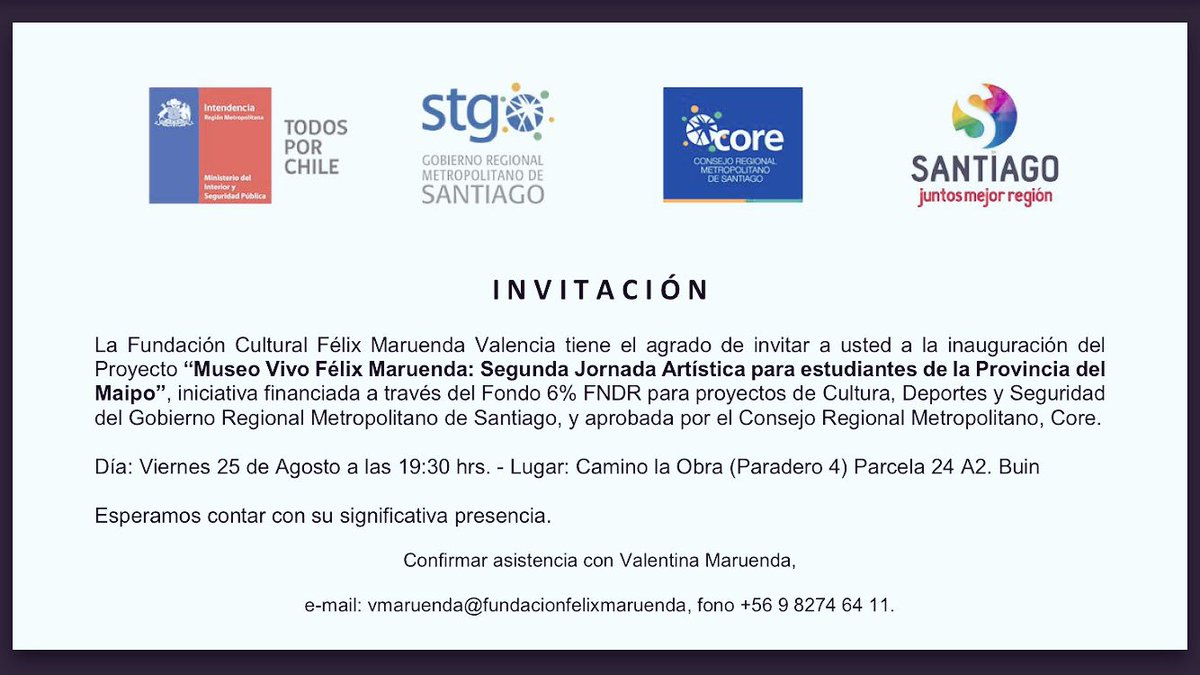 Museo Vivo Félix Maruenda (@f_maruenda) on Twitter photo Próximo viernes celebramos que Museo Vivo sigue este año, les esperamos @Tuiteroscultura <a href="/DatosCultura/">Más Cultura</a> <a href="/municipio_buin/">MUNICIPIO DE BUIN</a> Próximo viernes celebramos que Museo Vivo sigue este año, les esperamos @Tuiteroscultura <a href="/DatosCultura/">Más Cultura</a> <a href="/municipio_buin/">MUNICIPIO DE BUIN</a>