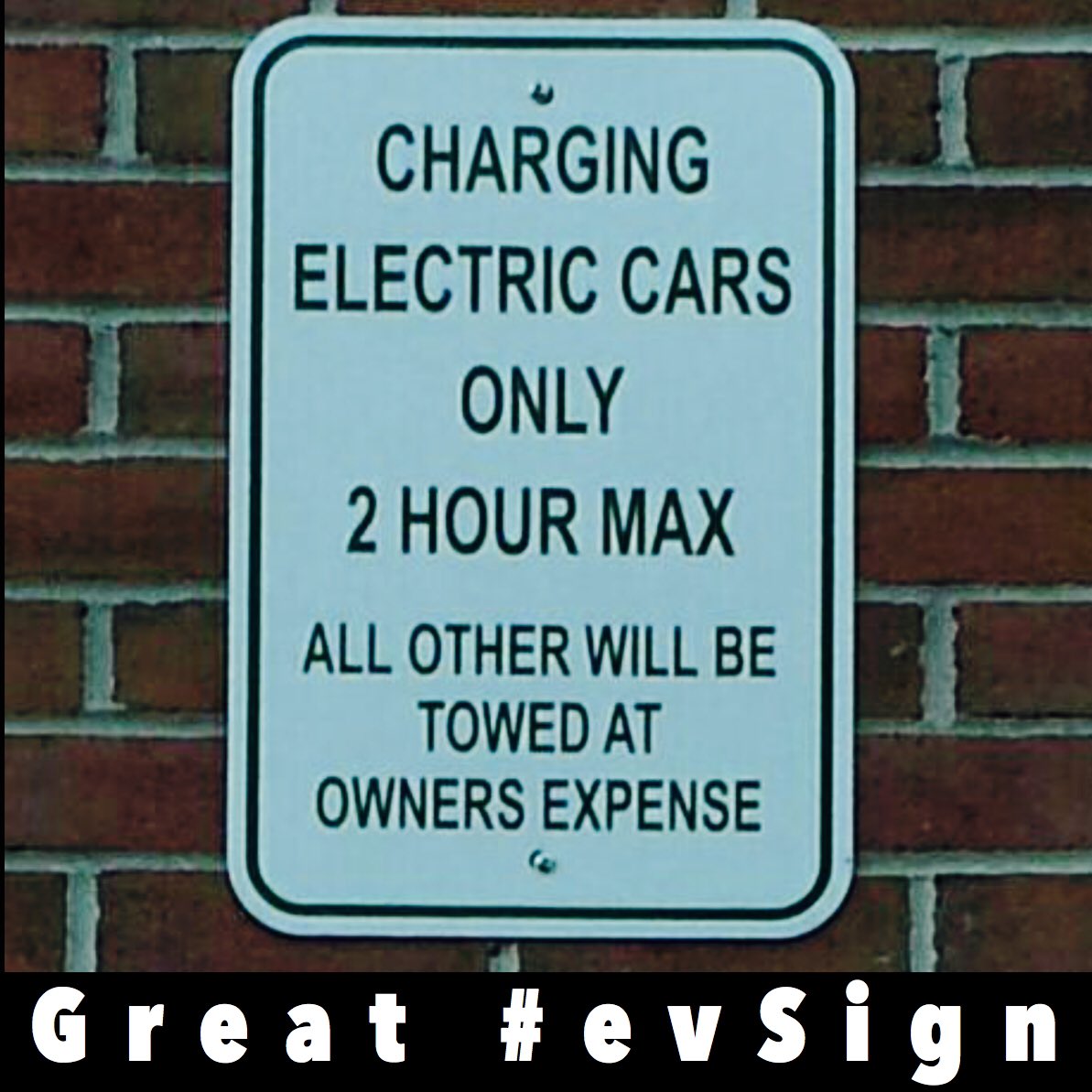 evholes's tweet photo. #evSign &amp; #evSigns Please obey them! #ElectricCars #Model3 #TeslaModel3 https://t.co/i03gm9kxnk