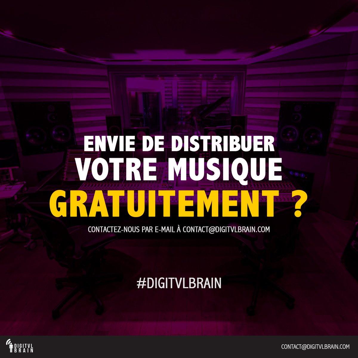 Digitvlbrain's tweet image. DIGITVL BRAIN vous permet de diffuser votre musique sur Spotify, iTunes, Deezer et toutes les principales plateformes du genre #DIGITVLBRAIN