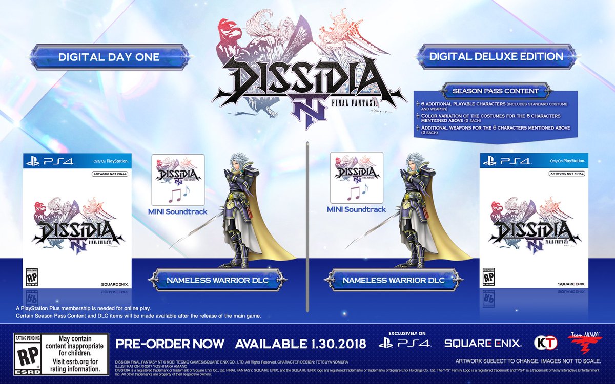 FinalFantasy's tweet photo. All you need to know for #Dissidia Final Fantasy NT editions for North America found here! https://t.co/Jw63MIrAo0 #FF30throwdown https://t.co/osh206Oh7i