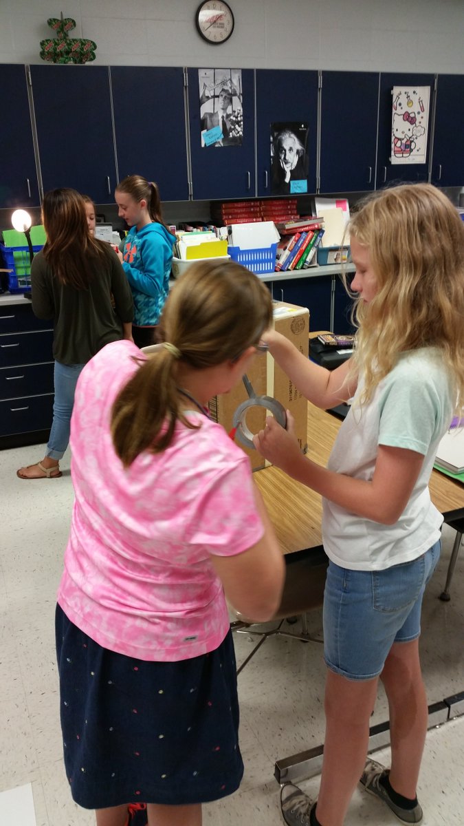 LaunchEMS's tweet photo. LaunchEMS students making solar viewers using STEM technology in science class.#Flouish https://t.co/0q6JzkwWbG