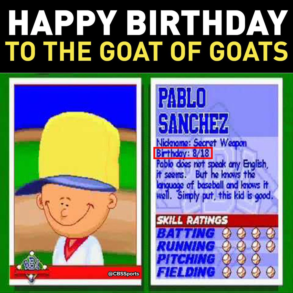 CBSSports's tweet photo. One of the greatest to ever do it 🐐 https://t.co/ZusNOZFHgG