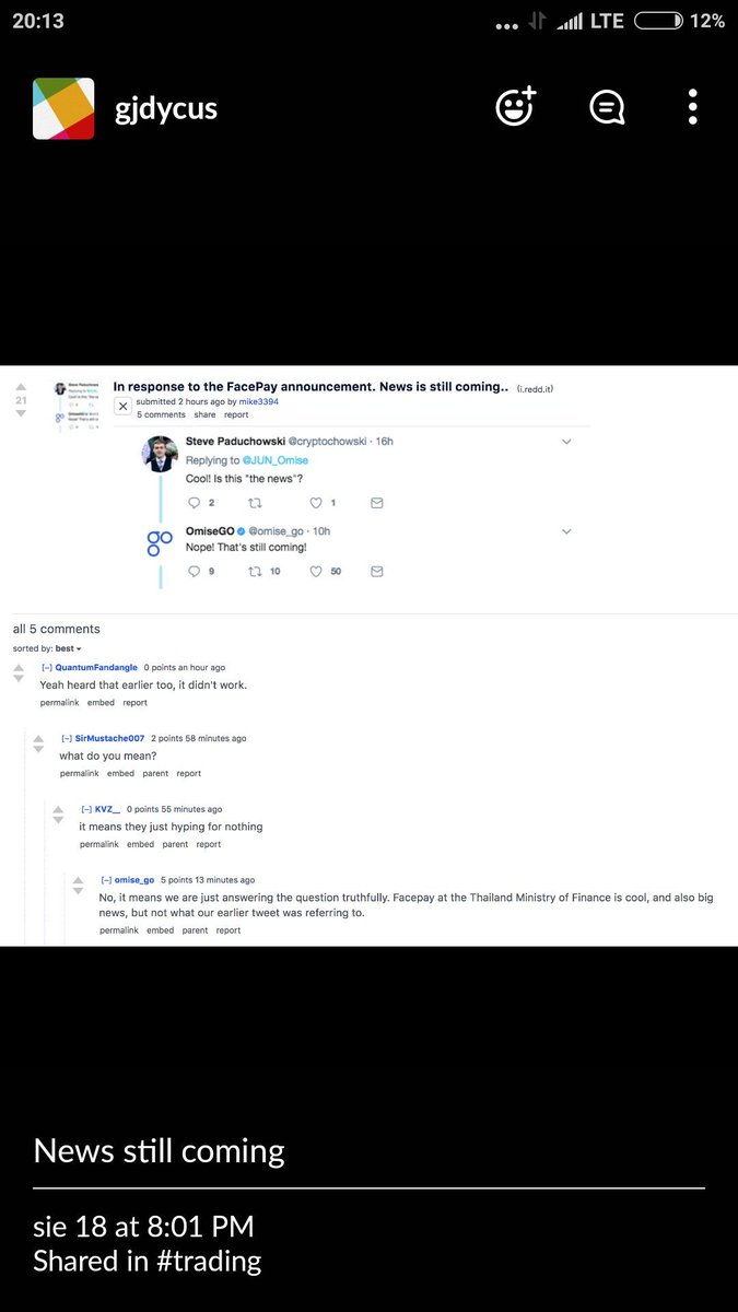 ProfesorCrypto's tweet photo. Big $OMG news incoming! Would be smart to start accumulating!!! https://t.co/i2bzivy74m