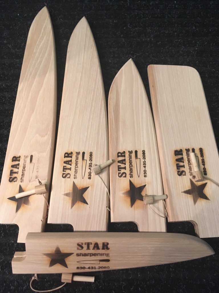 StarKnifeSharp's tweet photo. Hickory sayas from Star sharpening. Meant to fit most Japanese knives. $40.00 for a 9.5" https://t.co/VVMnBHGBnn