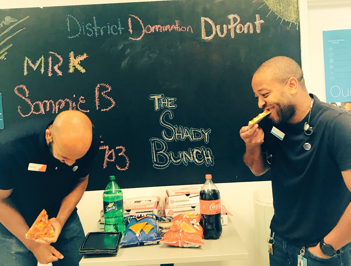DuPontRSCs's tweet photo. Marlon &amp; Kassim CLEARLY enjoying the pizza 🍕 #tailgate https://t.co/VvcrDFSpP1