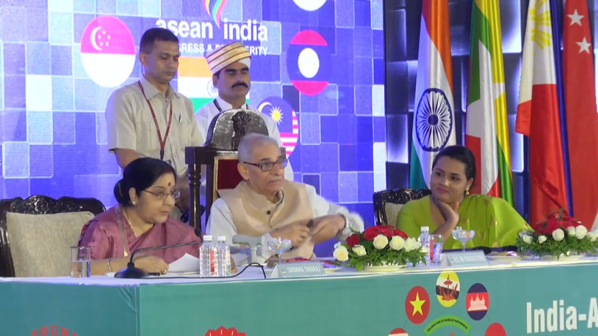 indfoundation's tweet photo. #IndiaASEANYouthSummit is a celebration of youth, with all its high hopes &amp; desire to change world for better: @SushmaSwaraj #Bhopal https://t.co/9wqzfHQ5p1