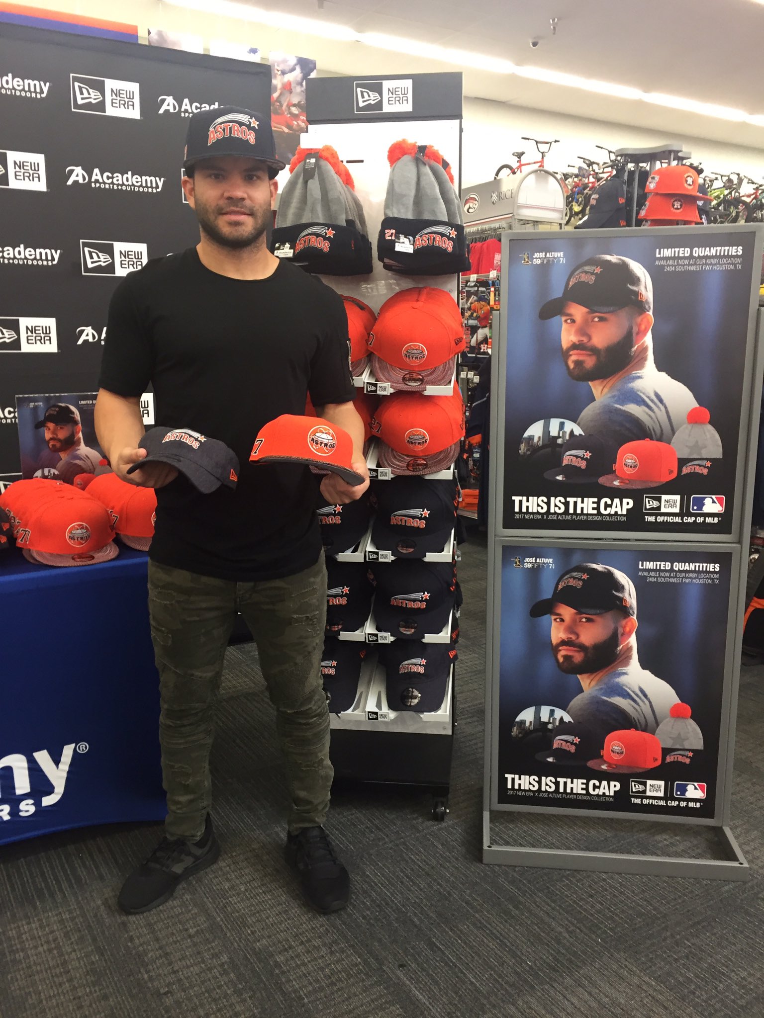 Jose Altuve on X: Stop by @Academy Kirby location or   to check out the @astros caps I designed with  @NewEraCap  / X