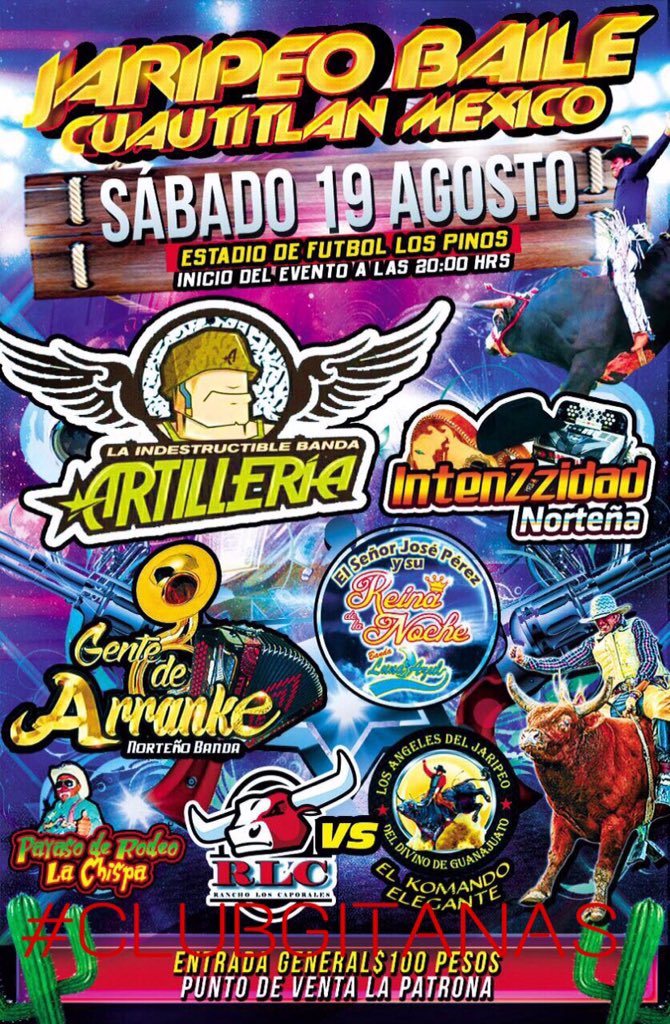 GitanasdelaIBA's tweet photo. 19 Agosto tienes una cita con @puraartilleria 🐴JaripeoBaile2017
🌎CuautitlánMex
@GitanasdelaIBA https://t.co/iEXxssuQXW