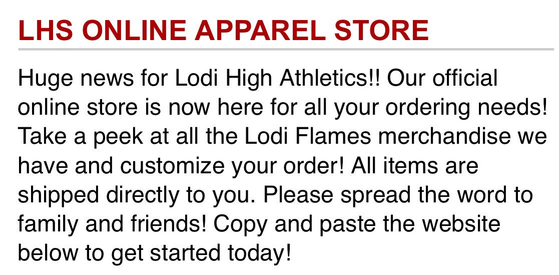 LHS_Stud_Gov's tweet photo. Want and easier way to buy cool Lodi High gear? Now we have an awesome online store, check it out at https://t.co/WsW7kOC6f1 https://t.co/TgqQE4GsOe