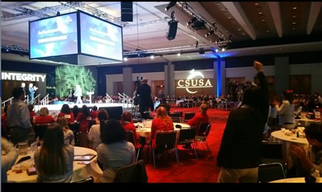 CSUSAhq's tweet photo. Red Carpet Service Awards #CSUSASummit - Congratulations to ALL winners for all the awards! We are shining bright at CSUSA! https://t.co/V7csFCIvsI