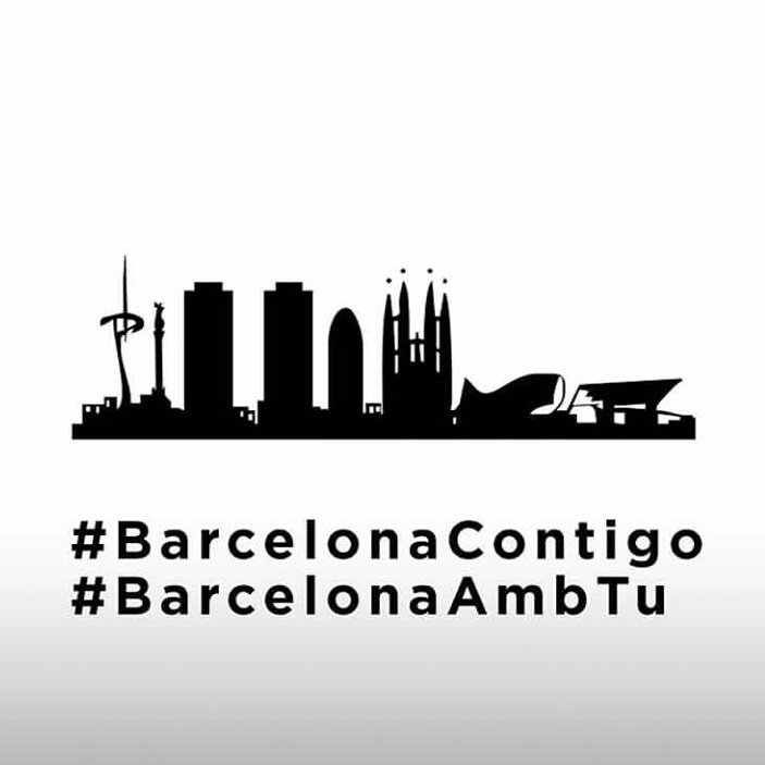 Mi❤está hoy en Barcelona +música y-explosiones-guerra y+paz ánimo y fuerza para familiares de las víctimas y a ls heridos #LasRamblas