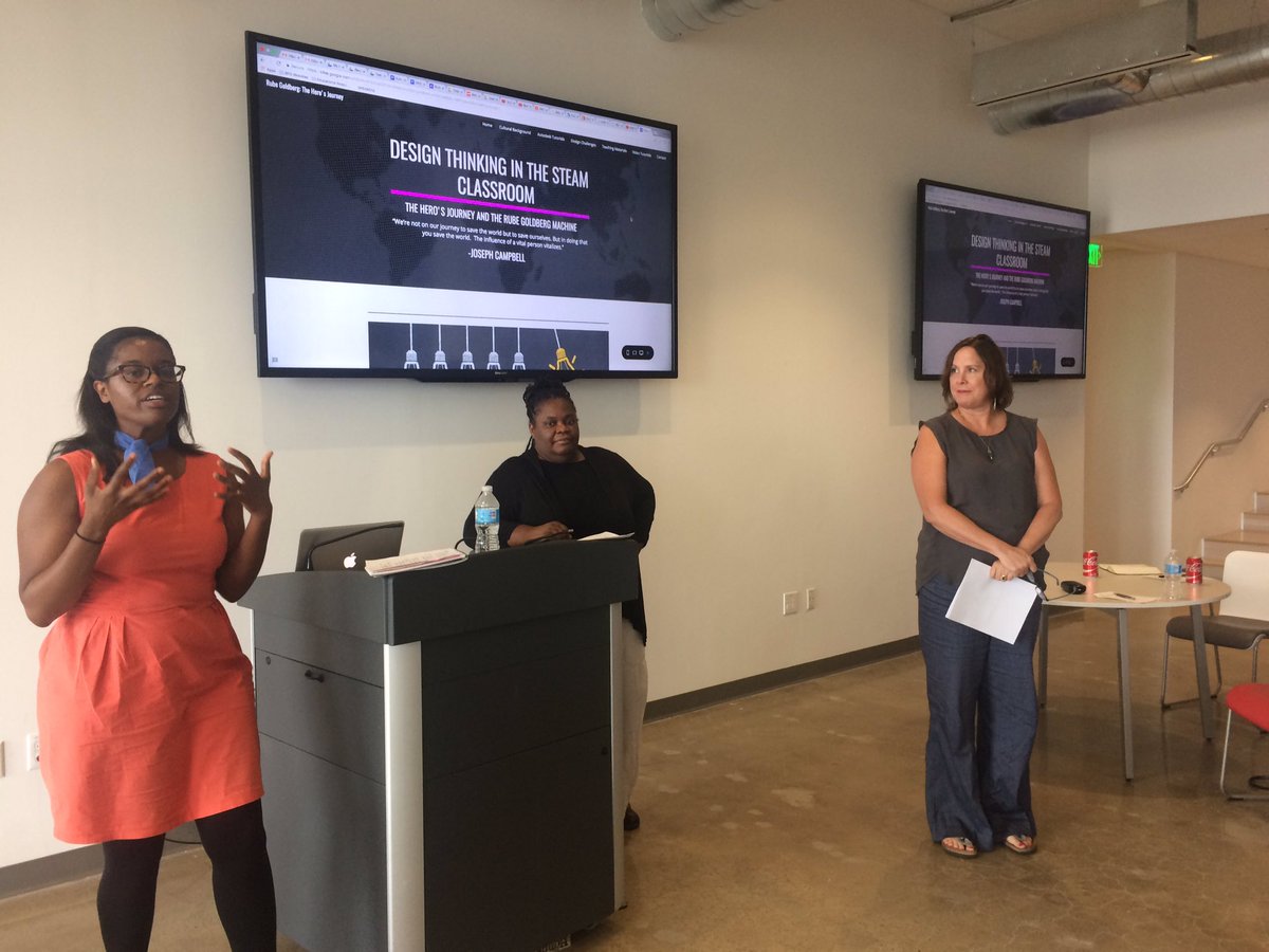 EvaNiaMitchell's tweet photo. What does Design Thinking look like in culturally&amp;linguistically sustainable classrooms? BPS educators LEADING it! #BPSAutodesk @EducateBOS https://t.co/bs7yohLotX
