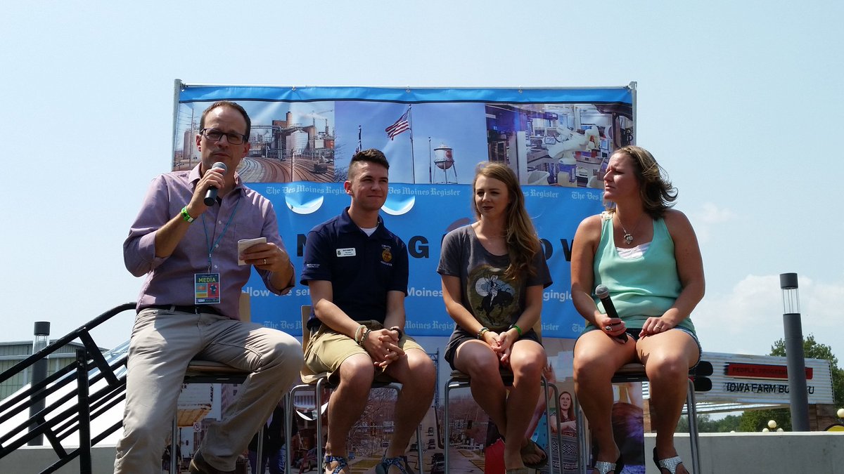 BeWUCA's tweet photo. #AgVocate-you never know who's listening #ZachHamilton @IowaStateFair #FarmHer #RepopulateRural #RelationshipEconomicDevelopment @DMRegister https://t.co/I0C9puFonI