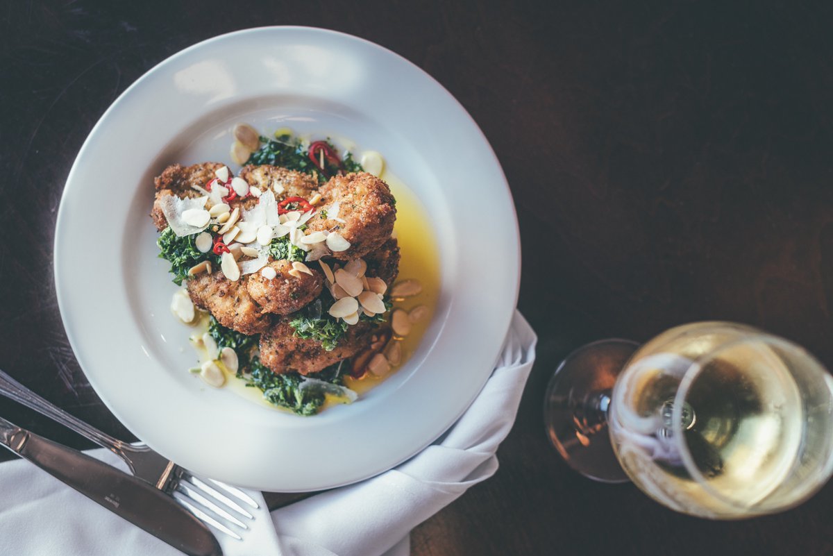 Just going to park this right here...our spicy breaded cauliflower, parsley sauce, lemon, honey, toasted almonds &amp; Pecorino Romano. #Amen