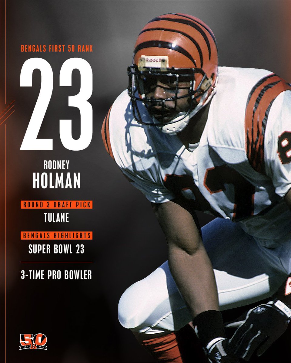23 days until we start the season at home! #BALvsCIN  Number 23 on the #Bengals First 50: Rodney Holman https://t.co/aJgZOyme0A