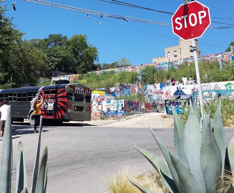 TheNinjabus's tweet photo. Back again. Our customers can't go wrong visiting this graffiti park #art #austinpartybus https://t.co/DLX1pkyNPN