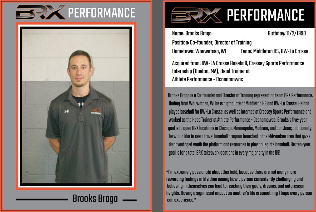 BRXperformance's tweet photo. Catch up on our strength coaches' latest stats with our new limited edition sports cards. Meet Brooks! #strengthcoach #meetourstaff https://t.co/I6WmfE6t2F