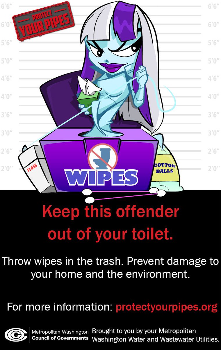 Cotton swabs, sanitary products, and #flushablewipes will not break apart in sewers. Throw them in the trash, not your toilet.