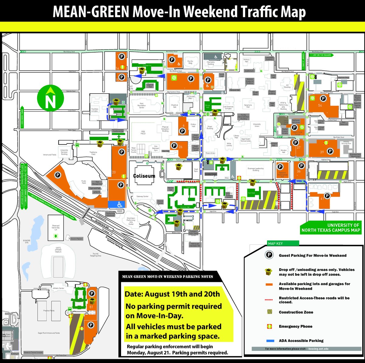 Unt Campus Map 2017