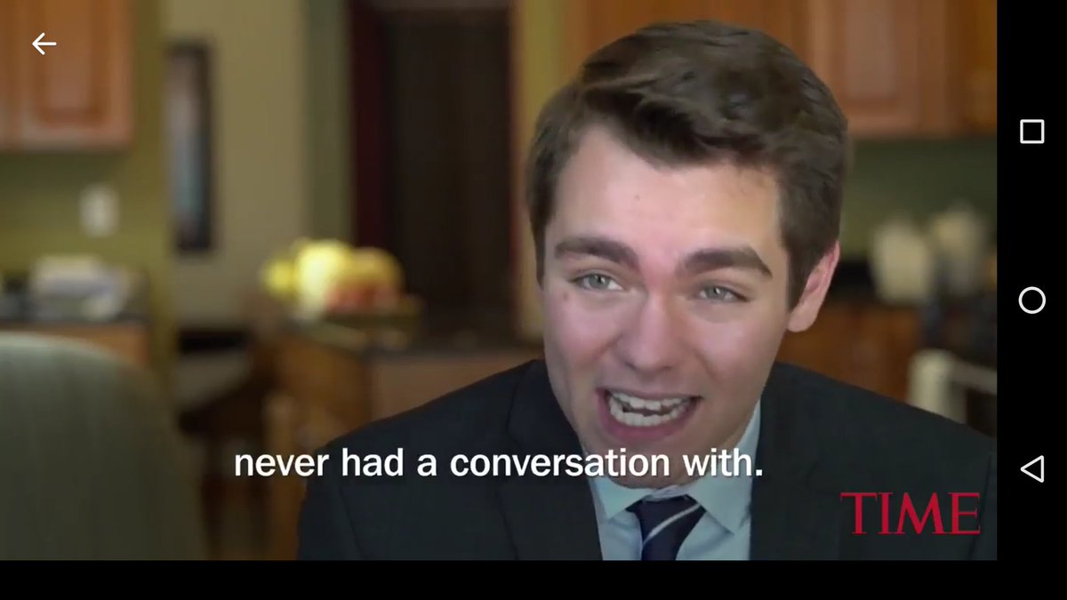 "...never had a conversation with."