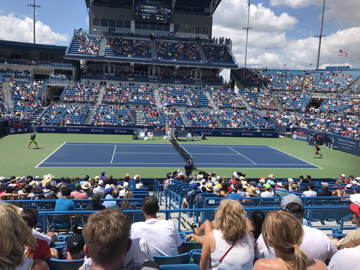 Women's tennis is more enjoyable to watch in person #CincinnatiOpen #kuznetsova #muguruza