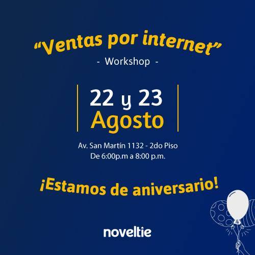 noveltiePeru's tweet photo. ¡Noveltie está de Aniversario y queremos celebrarlo contigo!
Por tal motivo, te invitamos al Workshop gratuito den… https://t.co/RJRMIBDI9J https://t.co/18vTzPJwzn