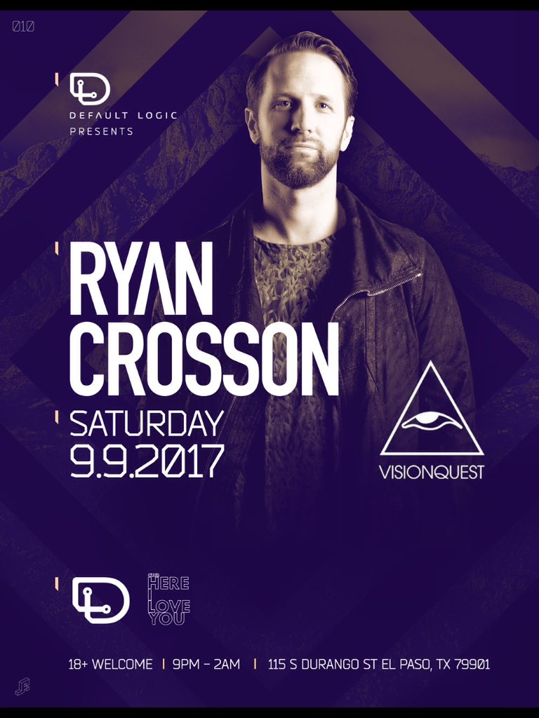 default_logic's tweet photo. Announcing @RyanCrosson debut to El Paso!!! 🎉 https://t.co/usJrkdJXEs