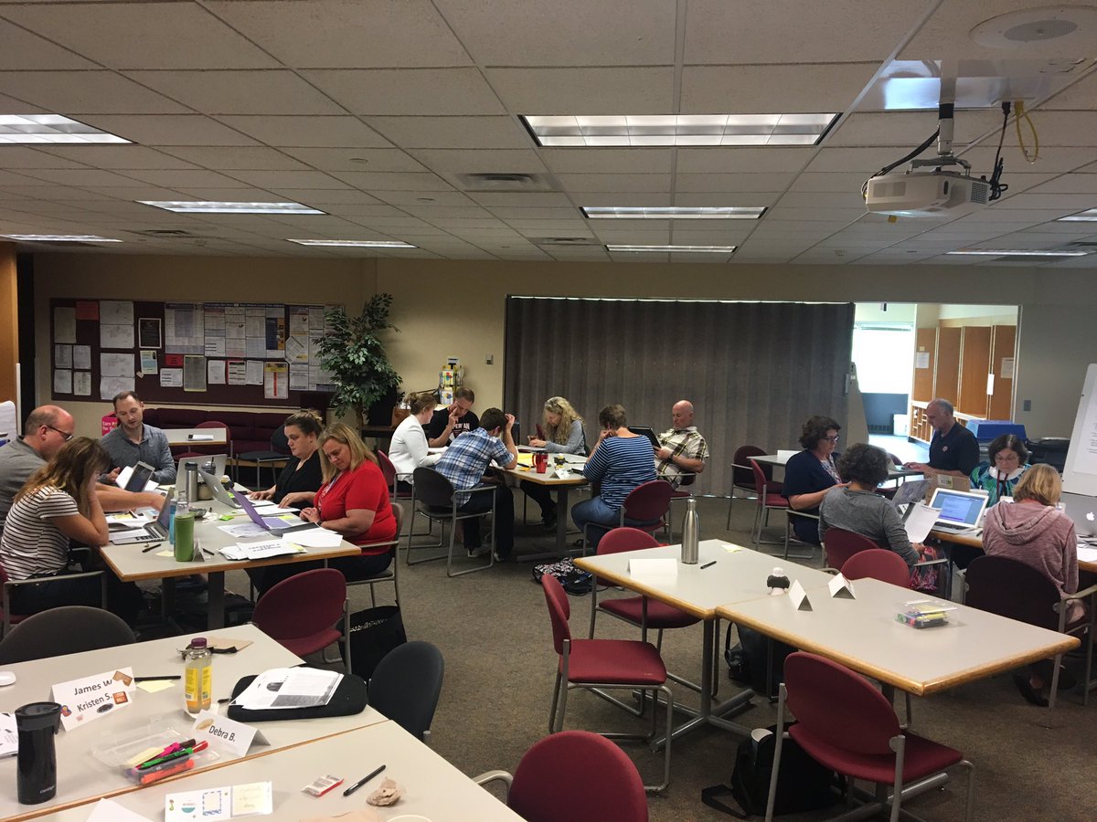 EPHS PLC Leaders learning best practices on a Friday afternoon in August! #guidingcoalition #EPHSinspire