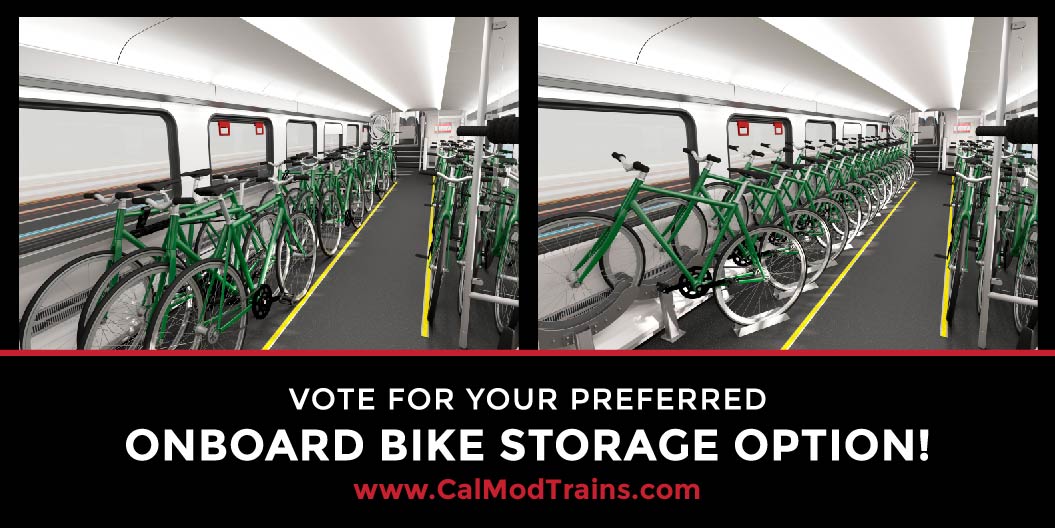 Caltrain's tweet photo. Are you #TeamCapacity or #TeamConvenience? Take da survey & let us know what works best for future @BikesOnCaltrain. https://t.co/6RYCvDrWe3 https://t.co/Zh4LxnkL8u