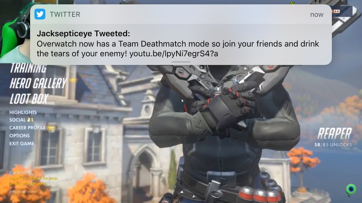 Jacksepticeye on Twitter "Overwatch now has a Team Deathmatch mode so join your friends and