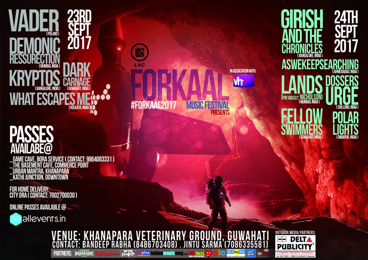 forkaal2017's tweet photo. @forkaal2017 23rd &amp;24th September in Guwahati
@vaderband @DemonicTweets @KryptosIndia @AWKS_band @landslandsmusic @GATCtheband 
#LA #forkaal https://t.co/yeYbh2Q6oa