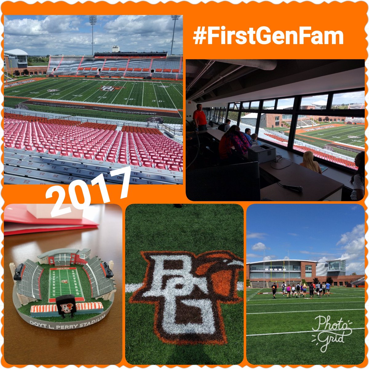 BGSUFirstGenFam's tweet photo. Such an incredible way to kick off the semester! Thanks to David Theby and the @BGathletics team!! #FirstGenFam #BGSU1910 @VPSAGibson https://t.co/Mpn7CopVX9