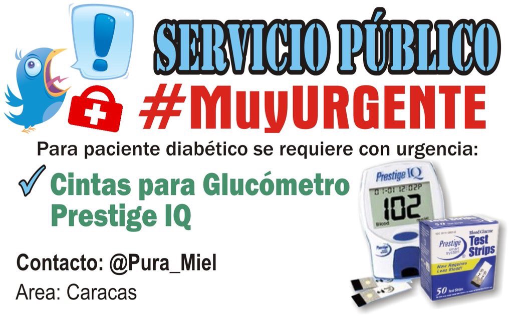 Pura_Miel's tweet photo. 🚨 #ServicioPúblico #Urgente #Caracas Se solicita #Ayuda p/ #Ubicar Cintas paciente diabético @AmigosDiabetes avisar👉@AnonimusCR @Pura_Miel🚨 https://t.co/1TVYE4H3qZ