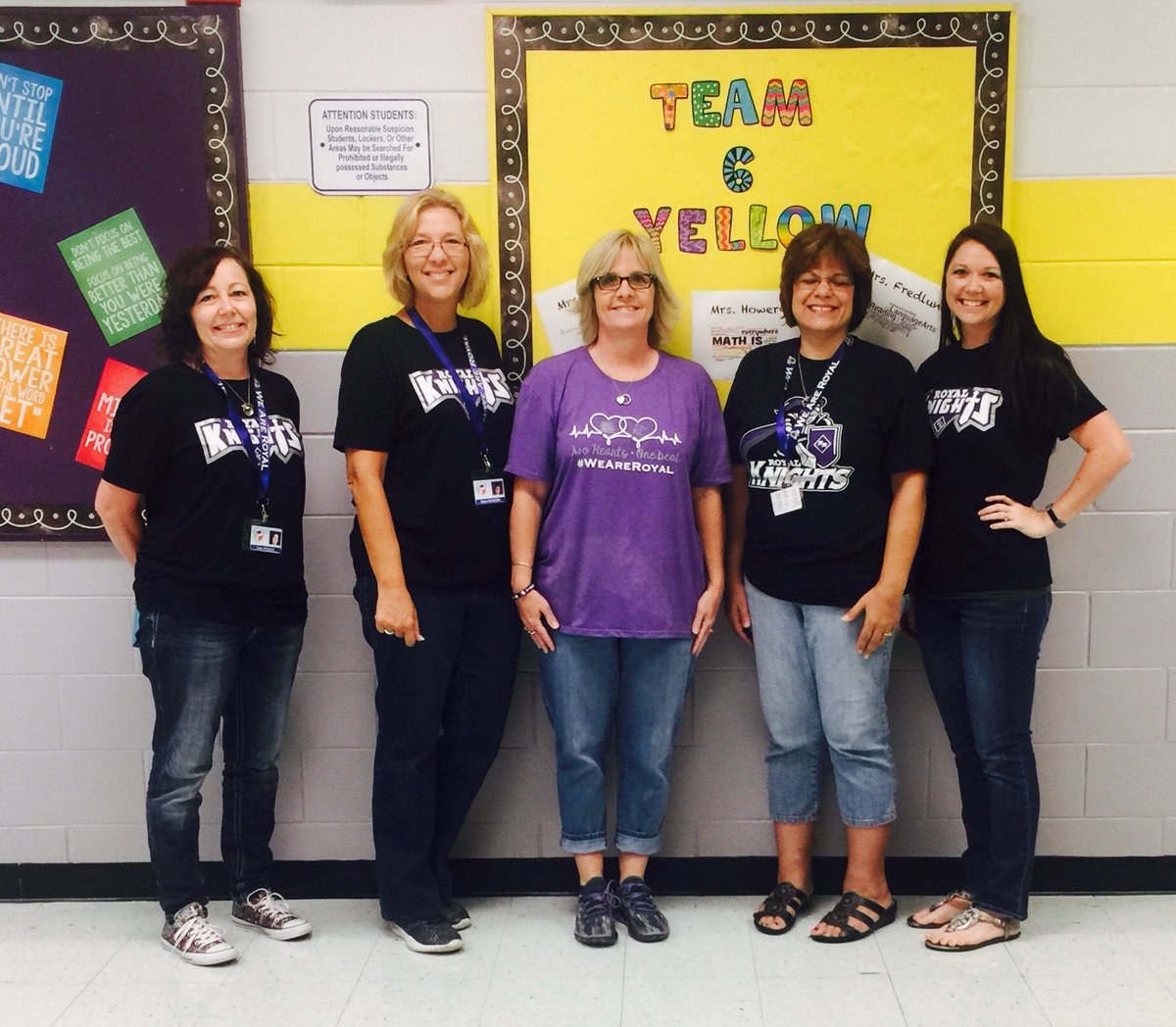 fredlundteach's tweet photo. Whew! First week down! Love being a part of an amazing team of teachers! #6yellow #WeAreRoyal @RRMSRoyalKnight @Royalmurph_RRMS https://t.co/5hckKjOtuE