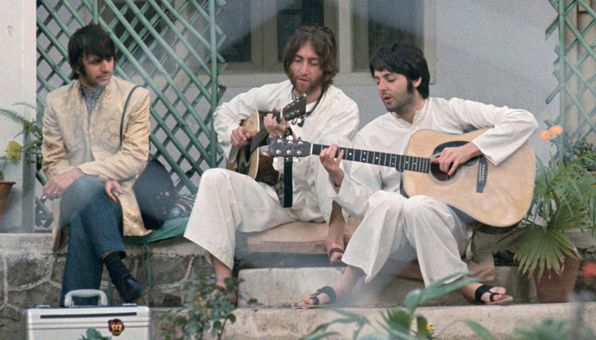 BoredWeb3's tweet photo. The Beatles in Rishikesh, India 1968. 📷 Paul Saltzman. https://t.co/alnceKlEPB