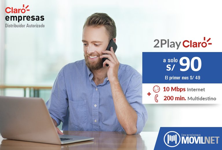 Inv_Movilnet's tweet photo. #2PlayClaro ¡Telefonía fija + Internet fijo para tu negocio! #RedClaro #Claro #Claro2Play #ClaroEmpresas → https://t.co/jnXhJVNk1y https://t.co/nueQB64nNs