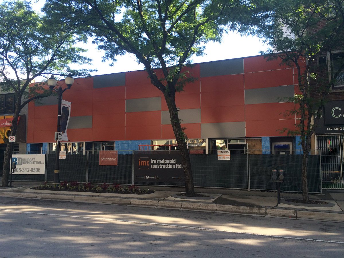 iramcdonald's tweet photo. We love #HamOnt &amp; the opportunity to spruce up its facades! Case in point? 139-145 King Street East! #Construction #Renovation #IMC75 https://t.co/Roo2TJY2GD
