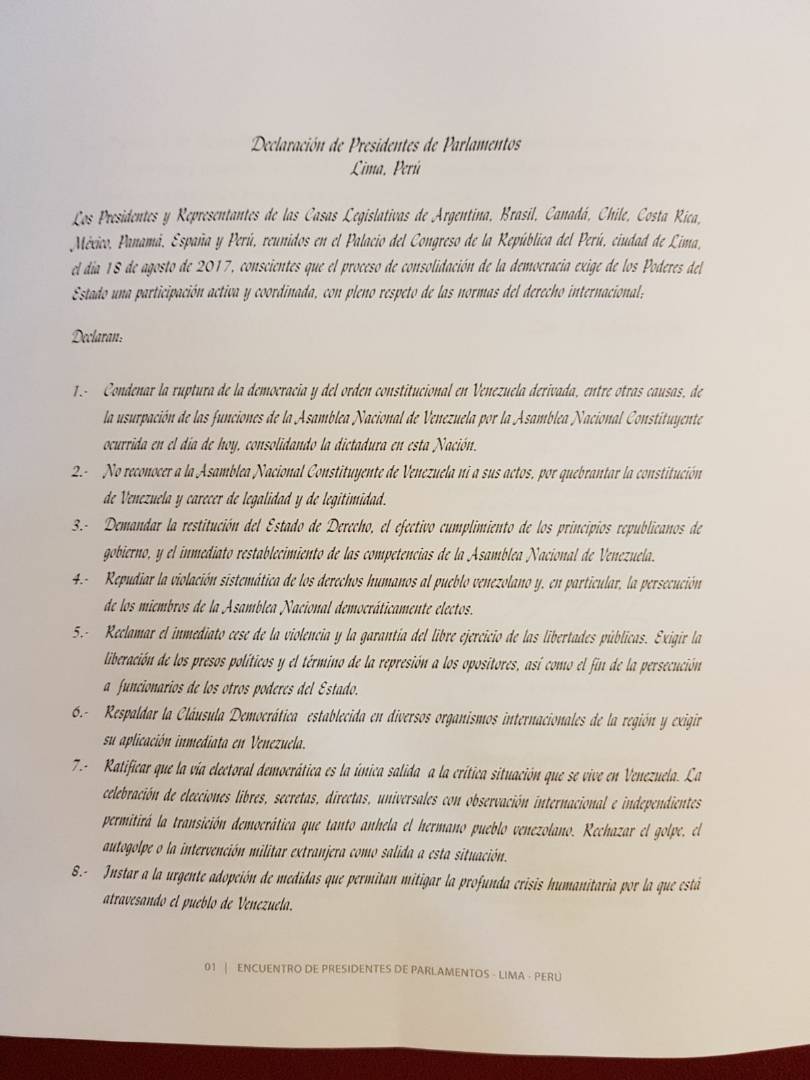 AsambleaVE's tweet photo. Parlamentos de 🇦🇷 🇧🇷 🇨🇦 🇨🇱 🇨🇷 🇲🇽 🇵🇦 🇪🇸 🇵🇪 condenan consolidación de la Dictadura ante usurpación de la ANC de funciones de la @AsambleaVE. https://t.co/moIj6rjMlq