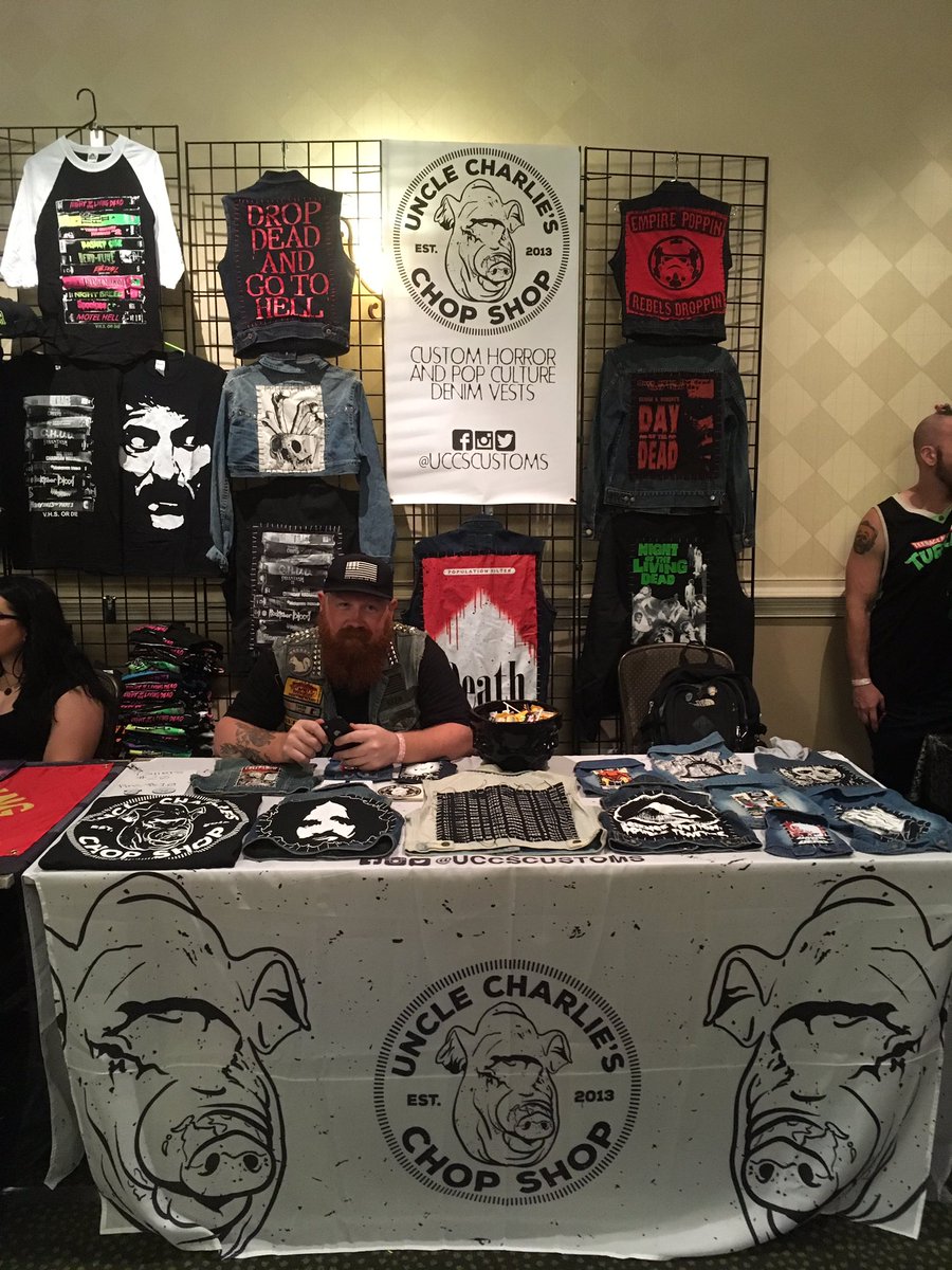 uccscustoms's tweet photo. All set up and ready to go...Monster Mania fun all weekend! 
#unclecharlieschopshop #unclecharlielives #monstermania https://t.co/gA9PTE6qEM