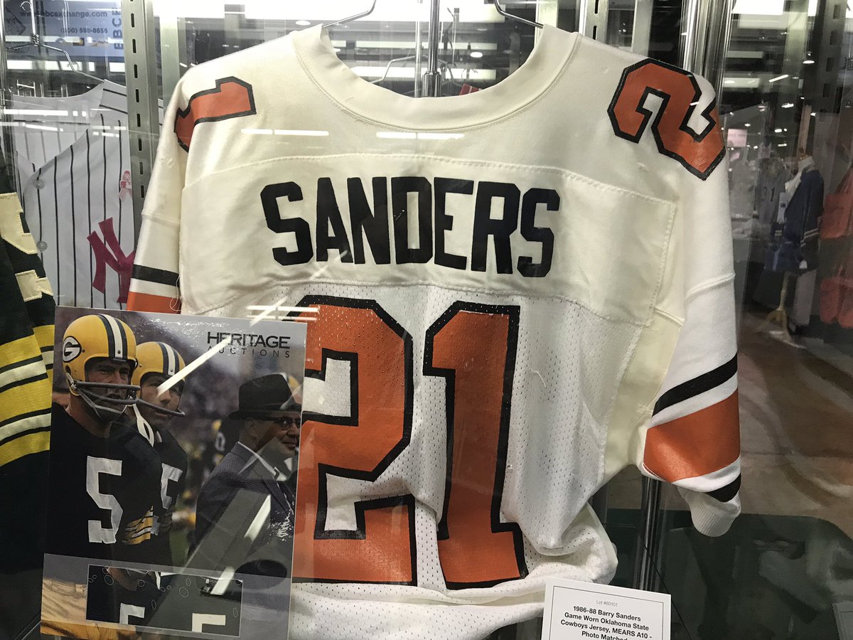 barry sanders game worn jersey