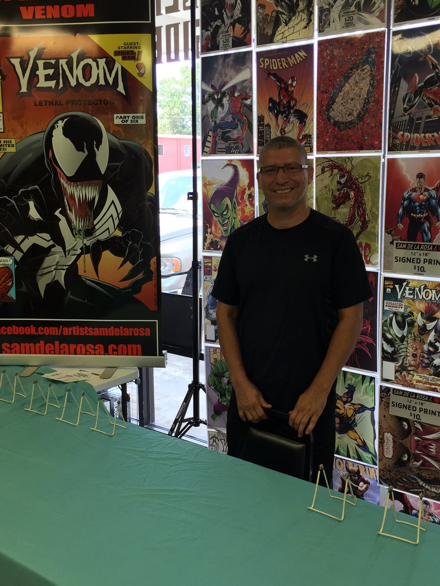 Our guest Sam De La Rosa is here until 5 getting setup for tomorrow.  Come see him!