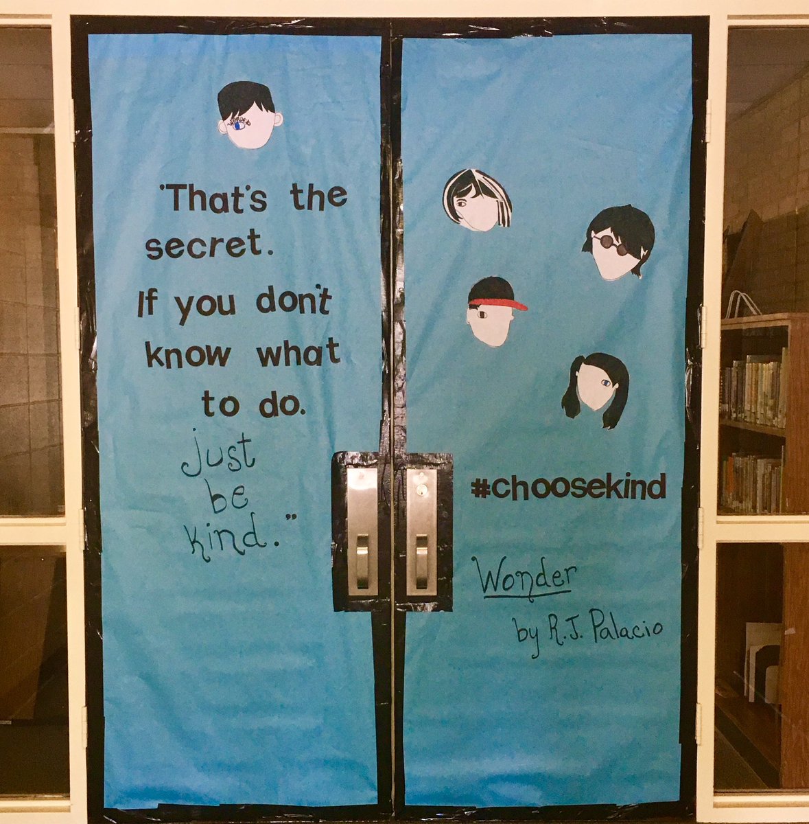 MelissaBalcom's tweet photo. Just be kind. #WONDER #ChooseKind #FESLibrary @HumbleISD_FE https://t.co/cm4xrjjer6