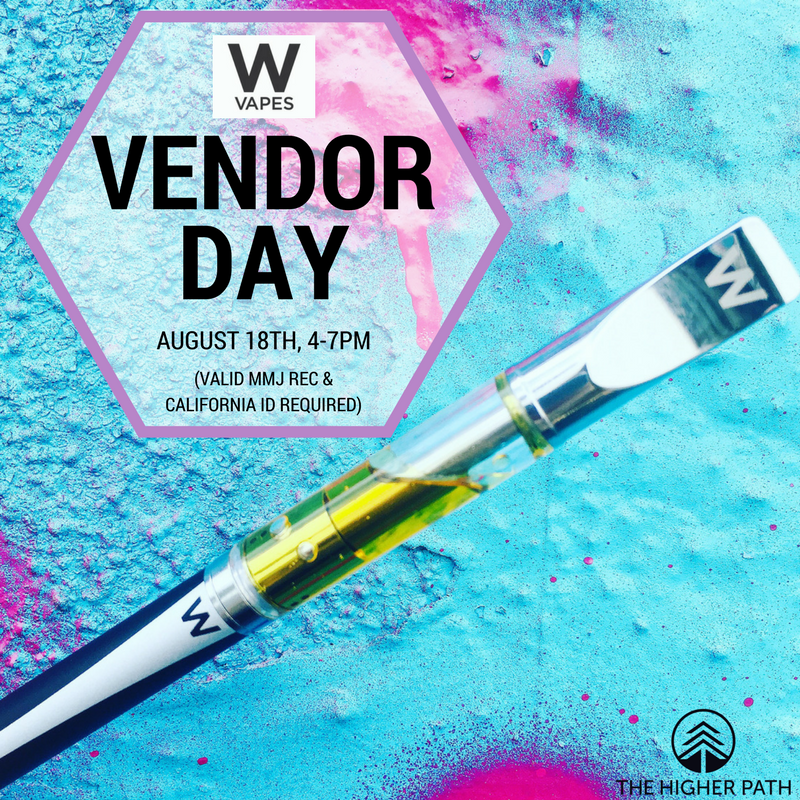 TheHigherPathLA's tweet photo. Look who's here! Come say high to @W_Vapes from 4-7pm & get a FREE BATTERY with any #WVapes cartridge! https://t.co/f7trJOmRis